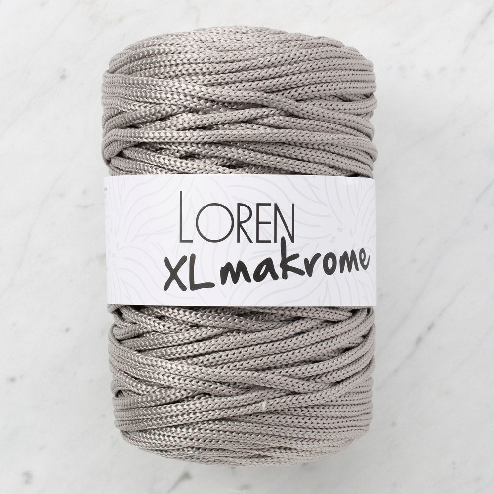 Loren XL Makrome Gri El Örgü İpi - R041
